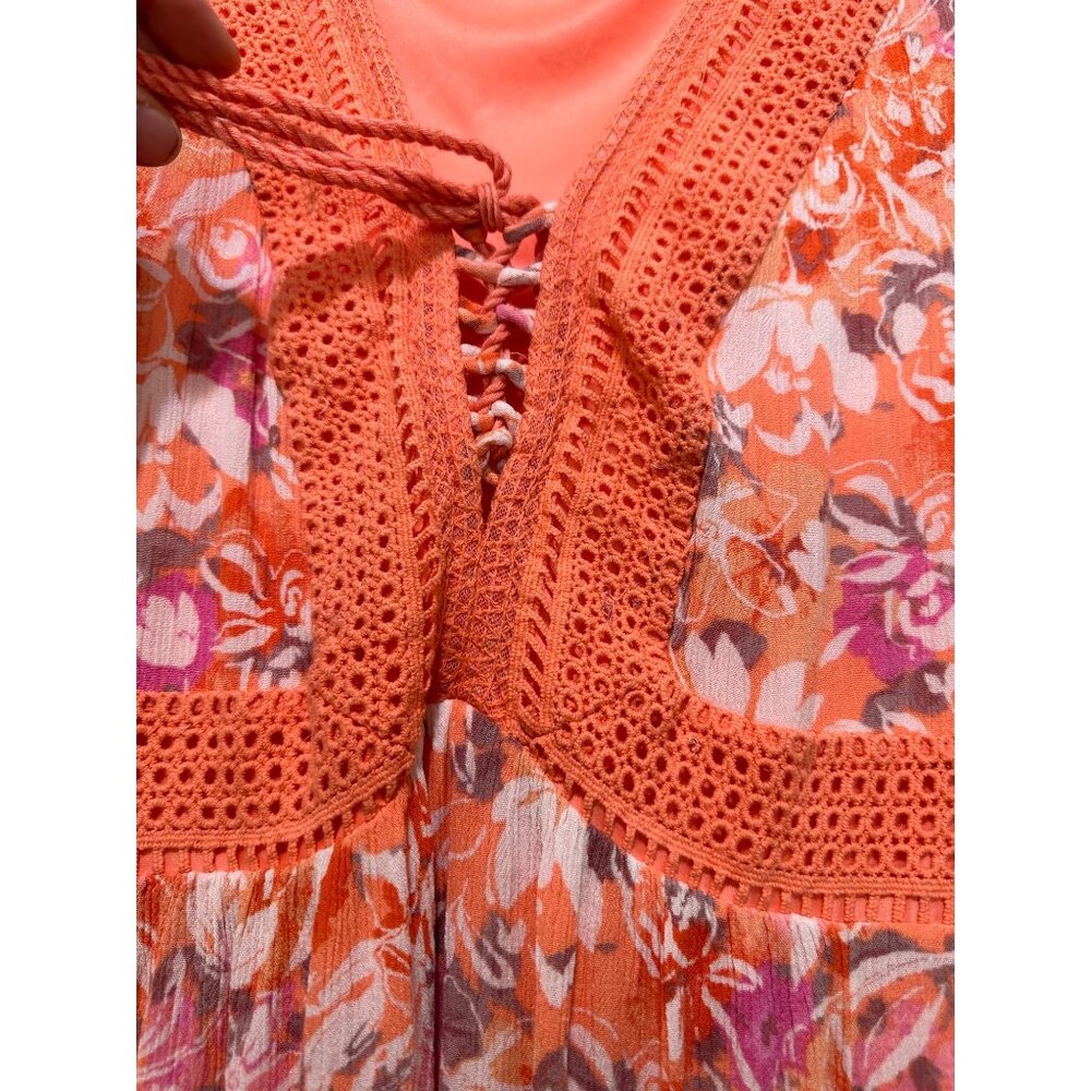 Torrid Orange Tiered Midi Sundress with Flutter Sleeves - Picture 16 of 16